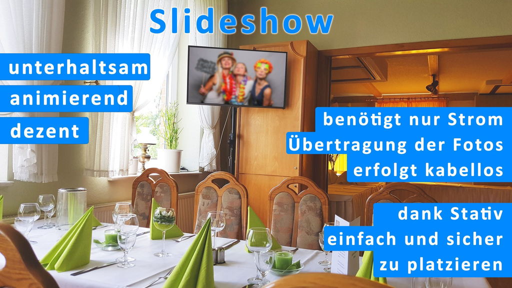 Perfekte Erweiterung zur Fotobox - Slideshow Monitor Perfekte Erweiterung zur Fotobox - Slideshow Monitor