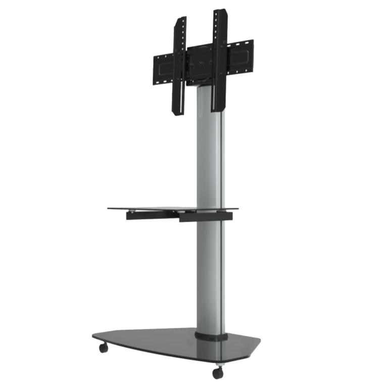 Rollbarer TV Halterung XL bis 75 Zoll / Monitor Stativ / Ständer ⋆ TEFotos.de
